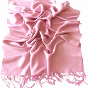 Baby Pink Paisley Pattern Design New High Quality Twill Weaved Solid Color Shawl Scarf a2008-430