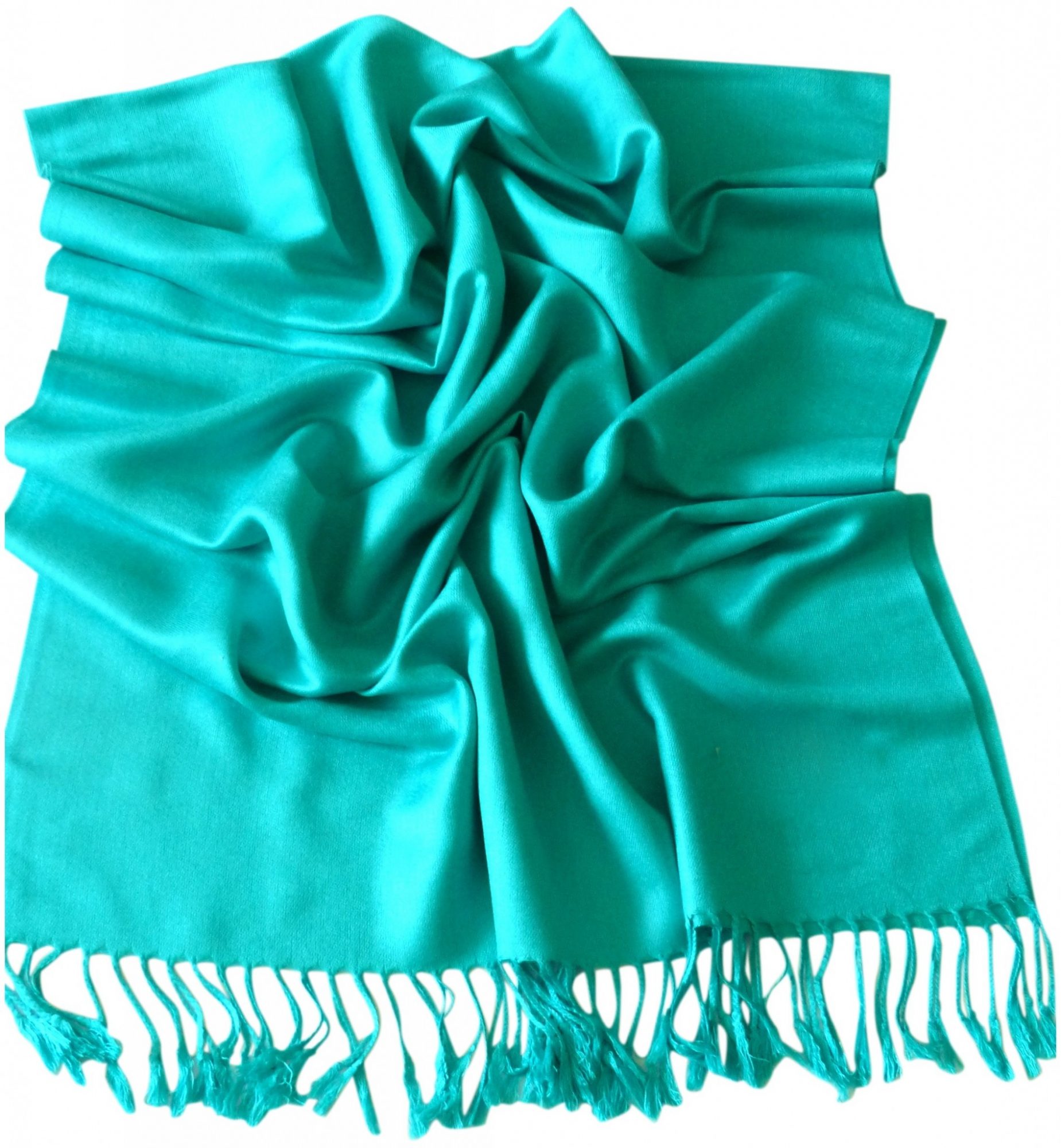 Blue Green Solid Color Design Pashmina Shawl Scarf Wrap Pashminas Shawls NEW a1010-358