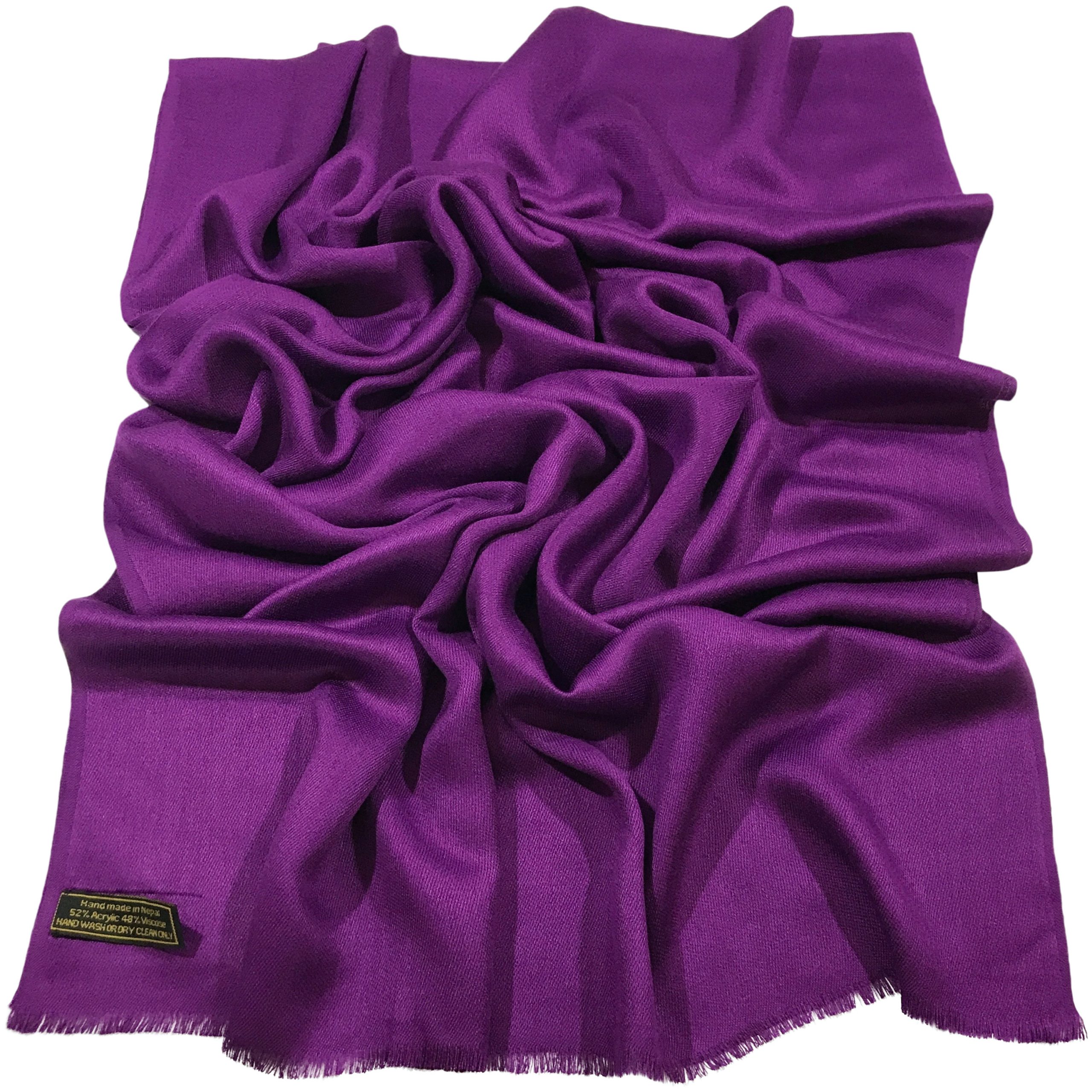 CJ Apparel Scialle Pashmina Con Farfalle – Sciarpa Lunga 196x70 Cm, Leggera E Morbida, Con Frange (Difetti Minori – Ottimo Affare)